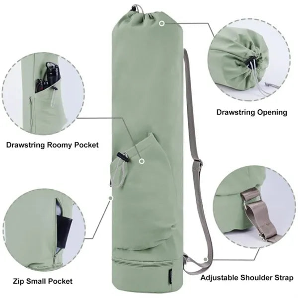 Waterproof Multi-Pocket Padded Straps Cylinder Yoga Backpack