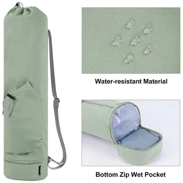 Waterproof Multi-Pocket Padded Straps Cylinder Yoga Backpack