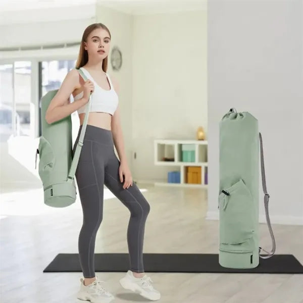 Waterproof Multi-Pocket Padded Straps Cylinder Yoga Backpack