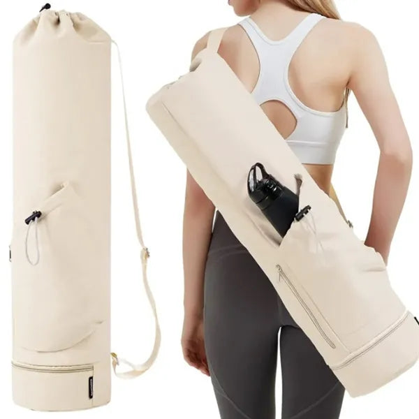 Waterproof Multi-Pocket Padded Straps Cylinder Yoga Backpack