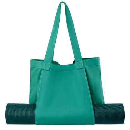 Spacious Adjustable Strap Durable Canvas Yoga Mat Tote Bag