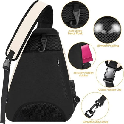 Multi-Compartment Padded Strap Hidden Hook Tennis Racket Bag