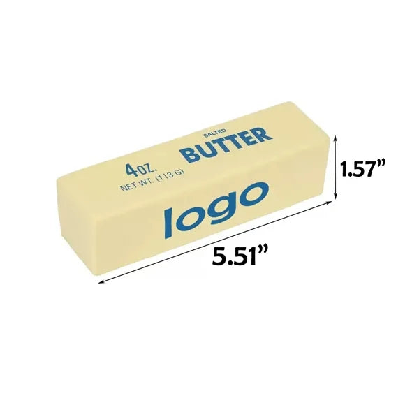 Butter Shaped Slow Rebound Squeeze Stress Ball