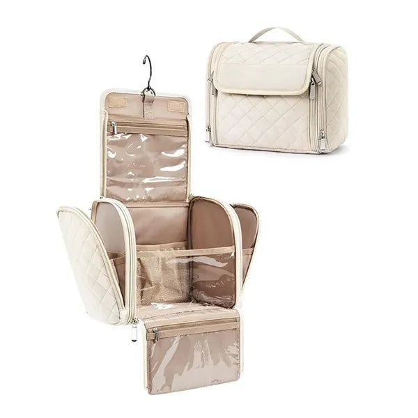 Waterproof Padded Multi-Pocket Rotatable Hook Makeup Bag