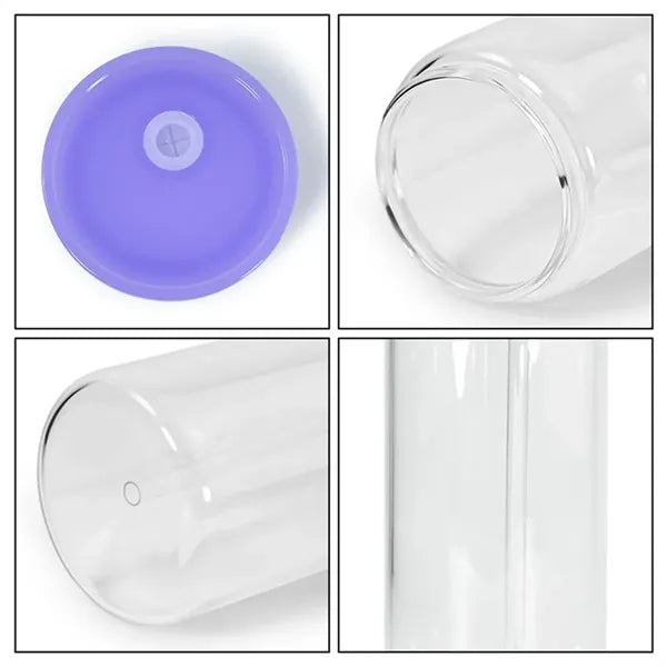 16oz Plastic Drinking Clear Can Cups With Lid