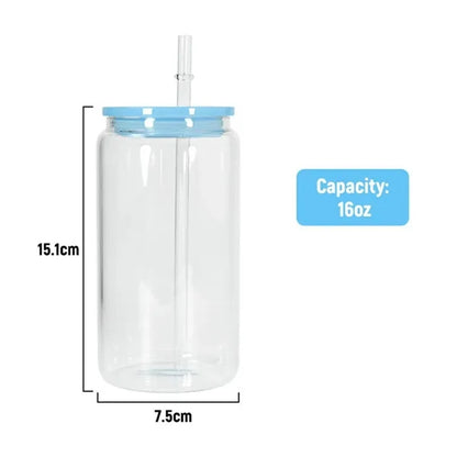 16oz Plastic Drinking Clear Can Cups With Lid