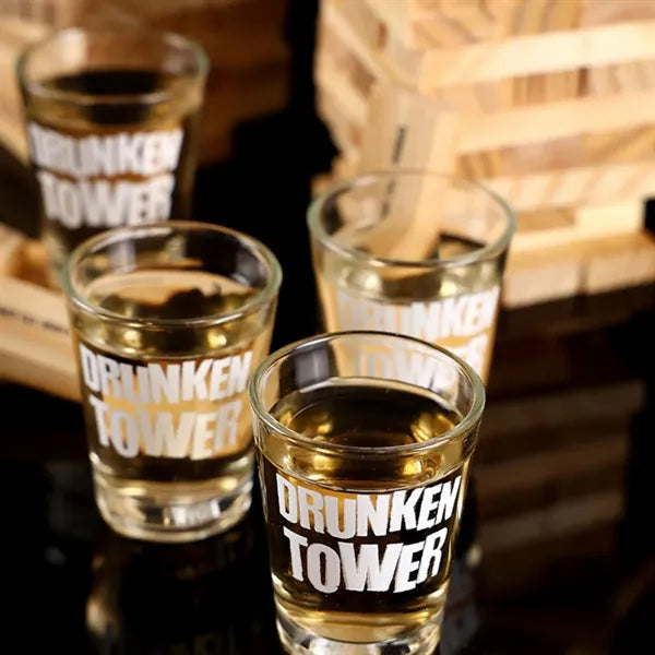 Wooden Stacking Block Drinking Game Set