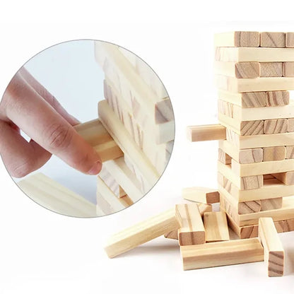 48PCS Wooden Stacking Block Tower Game for Custom Branding