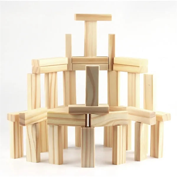 48PCS Wooden Stacking Block Tower Game for Custom Branding