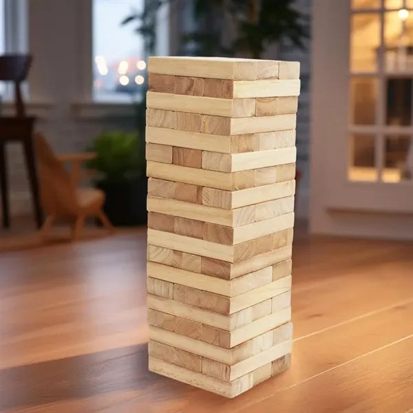 48PCS Wooden Stacking Block Tower Game for Custom Branding