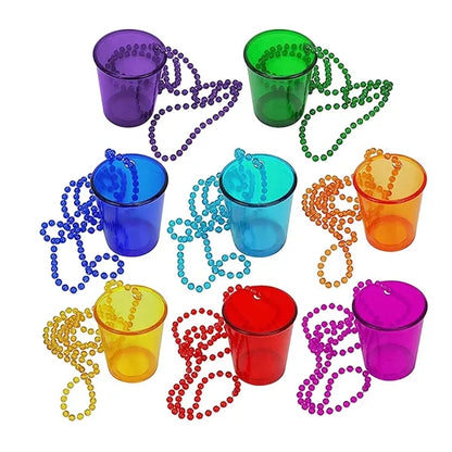 Colorful Beaded Necklace Mini Cups