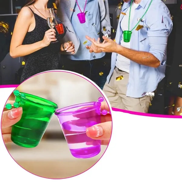 Colorful Beaded Necklace Mini Cups