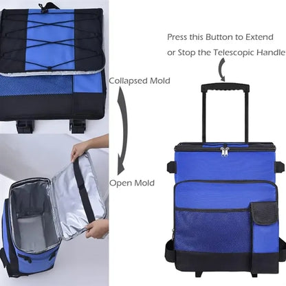 43L Rolling Insulated Cooler Bag