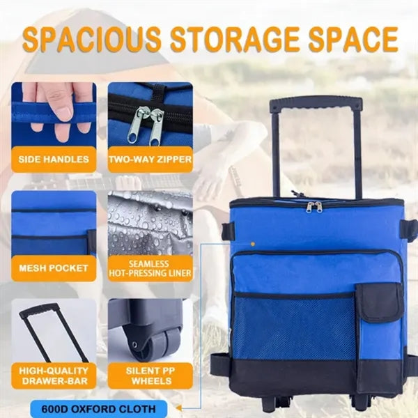 43L Rolling Insulated Cooler Bag