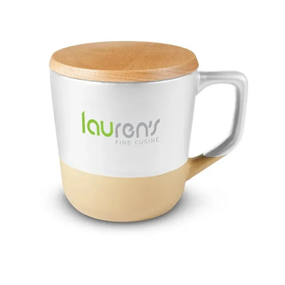 16.5 oz Boston Ceramic Mug With Wood Lid