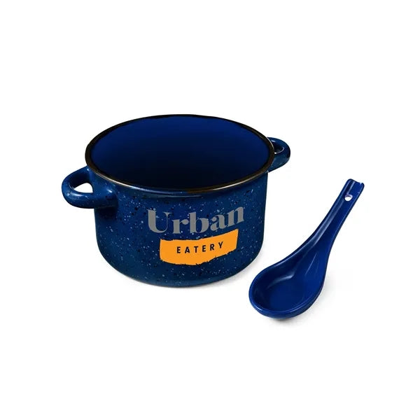 Campfire 20 oz Ceramic Soup Bowl With Spoon
