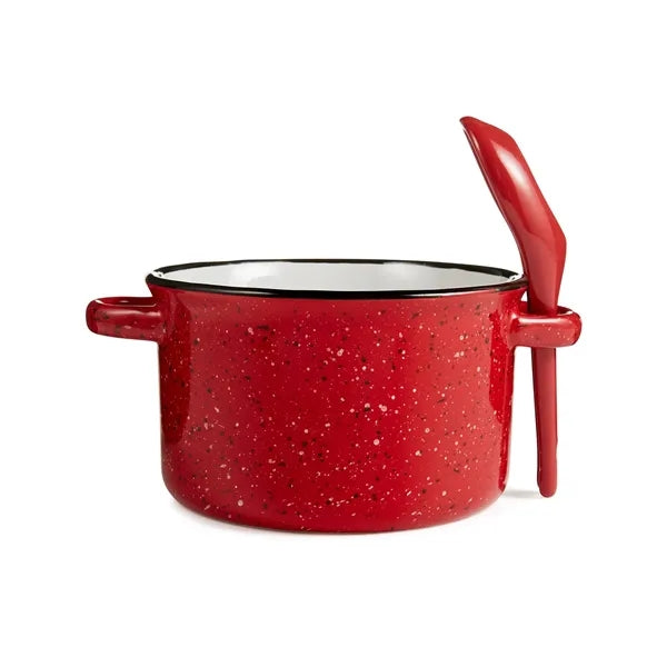 Campfire 20 oz Ceramic Soup Bowl With Spoon