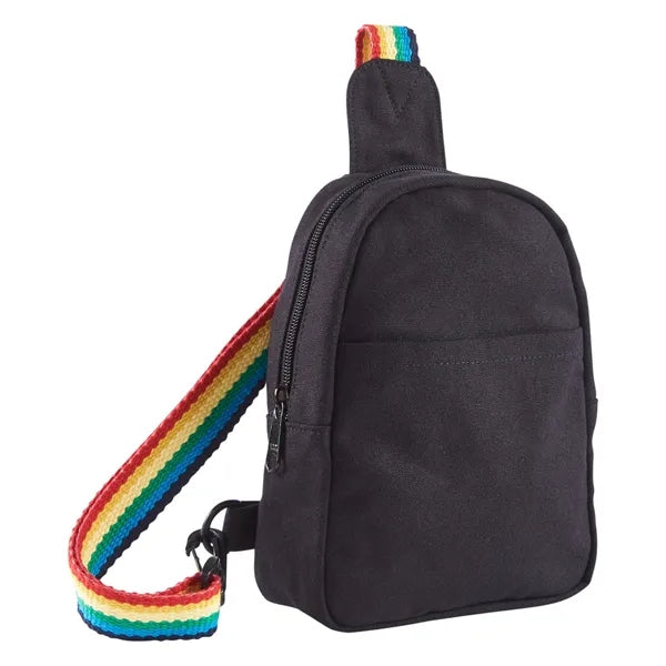 Rainbow Pride Recycled Cotton Crossbody Bag