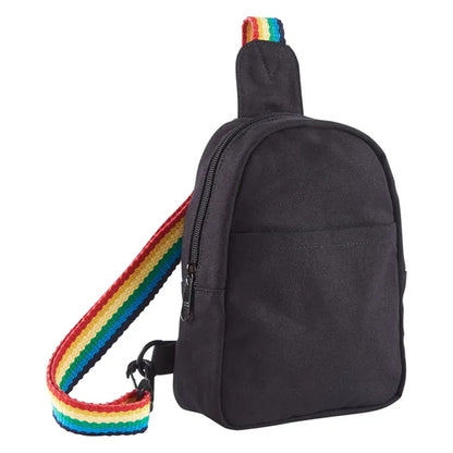 Rainbow Pride Recycled Cotton Crossbody Bag