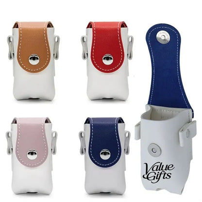 Custom Mini Portable Leather Golf Ball Storage Bag
