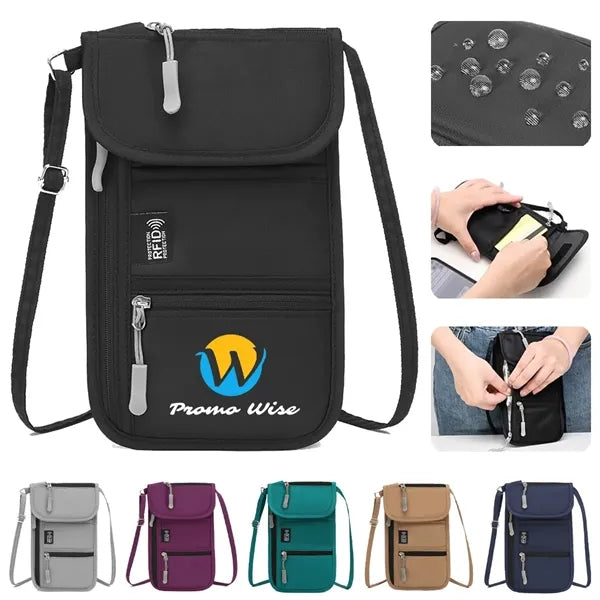 Compact Durable Waterproof Oxford Multi-Pocket Crossbody Bag