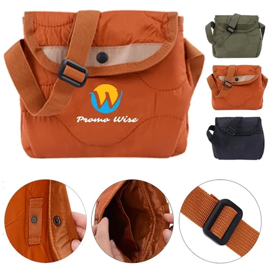 Waterproof Adjustable Strap Multi-Pocket Puffer Hobo Bag