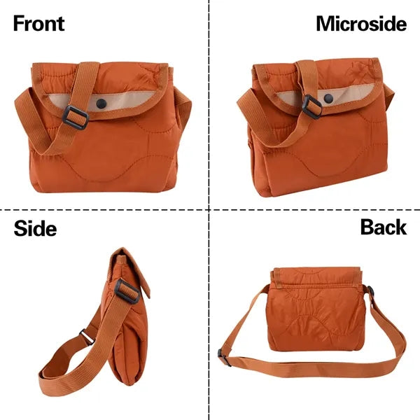 Waterproof Adjustable Strap Multi-Pocket Puffer Hobo Bag