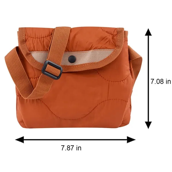 Waterproof Adjustable Strap Multi-Pocket Puffer Hobo Bag