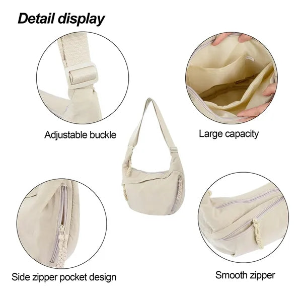 Half-Moon Adjustable Strap Durable Casual Shoulder Bag