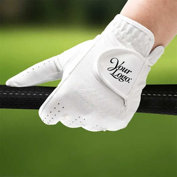 Custom White Breathable Comfort Golf Glove