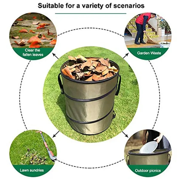 Spacious Durable Oxford Auto-Open Pop-Up Garden Storage Bag