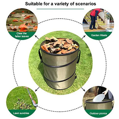Spacious Durable Oxford Auto-Open Pop-Up Garden Storage Bag