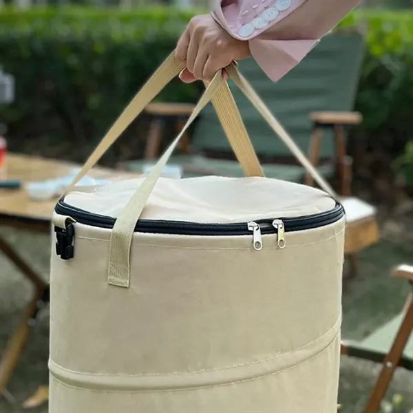 Waterproof  Foldable Camping Trash Can with Odor-Proof Cover