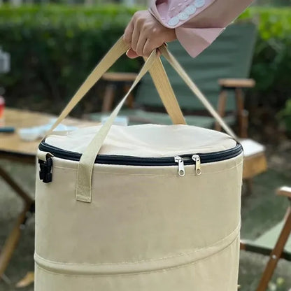 Waterproof  Foldable Camping Trash Can with Odor-Proof Cover