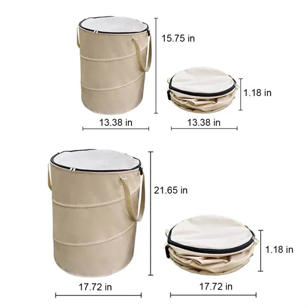 Waterproof  Foldable Camping Trash Can with Odor-Proof Cover
