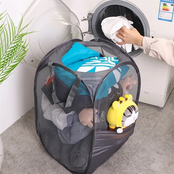Foldable Odor-Controlling Reinforced Handles Laundry Basket