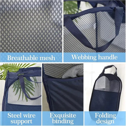 Foldable Odor-Controlling Reinforced Handles Laundry Basket