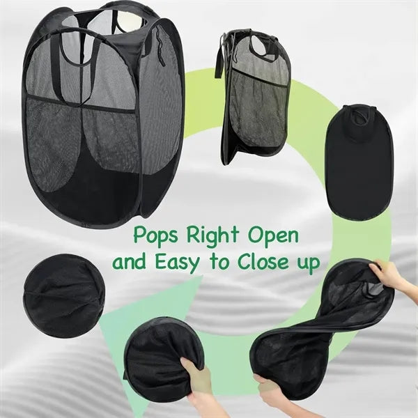 Foldable Odor-Controlling Reinforced Handles Laundry Basket