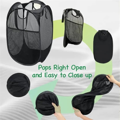 Foldable Odor-Controlling Reinforced Handles Laundry Basket