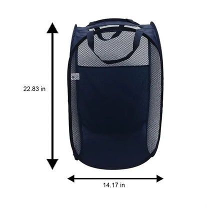 Foldable Odor-Controlling Reinforced Handles Laundry Basket
