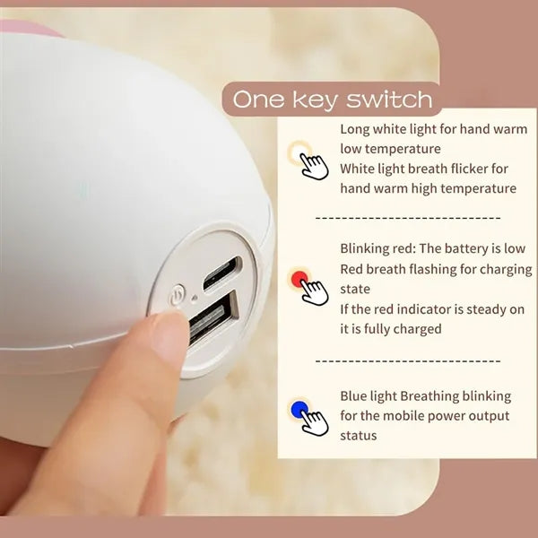 2 In 1 Mini Christmas Snowman Hand Warmer Power Bank