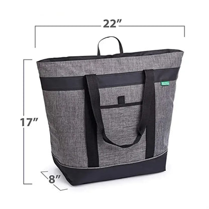 Spacious Foldable Wide Shoulder Strap Insulated Cooler Tote