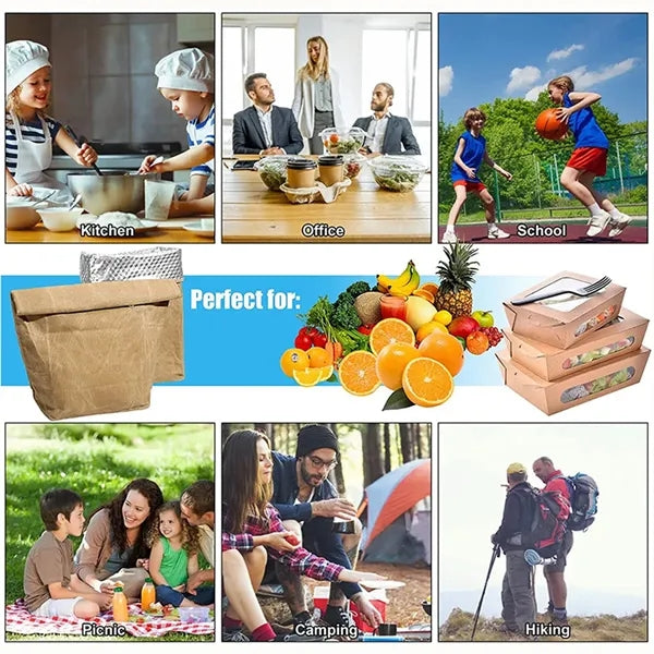 Insulated Leak Proof Magnetic Closure Waxed Canvas Lunch Bag
