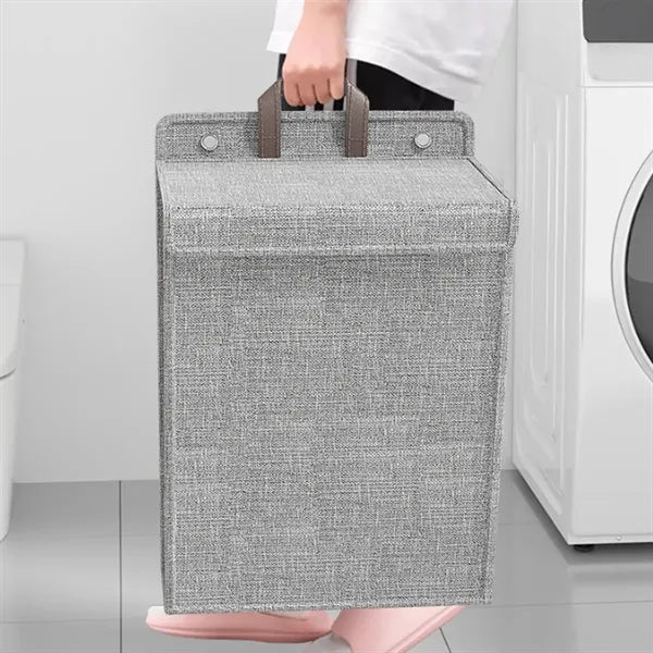 Waterproof Linen Wall-Mountable Collapsible Laundry Hamper