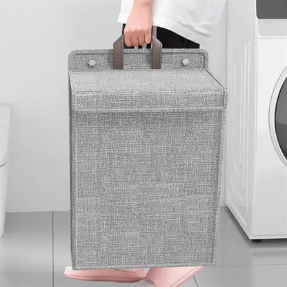 Waterproof Linen Wall-Mountable Collapsible Laundry Hamper