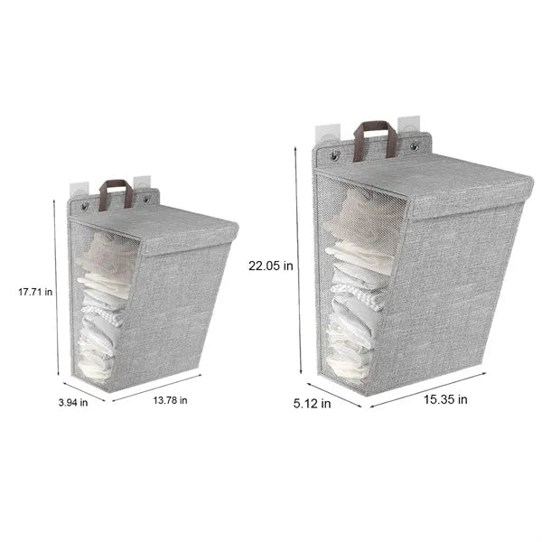 Waterproof Linen Wall-Mountable Collapsible Laundry Hamper