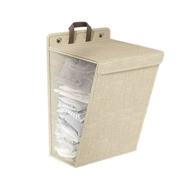Waterproof Linen Wall-Mountable Collapsible Laundry Hamper
