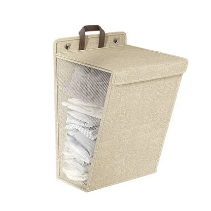 Waterproof Linen Wall-Mountable Collapsible Laundry Hamper
