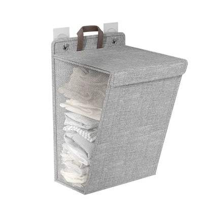 Waterproof Linen Wall-Mountable Collapsible Laundry Hamper