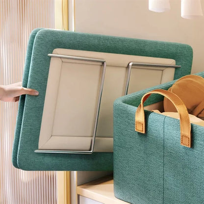 6-Cube Spacious Sturdy Frame Cotton-Linen Storage Organizer